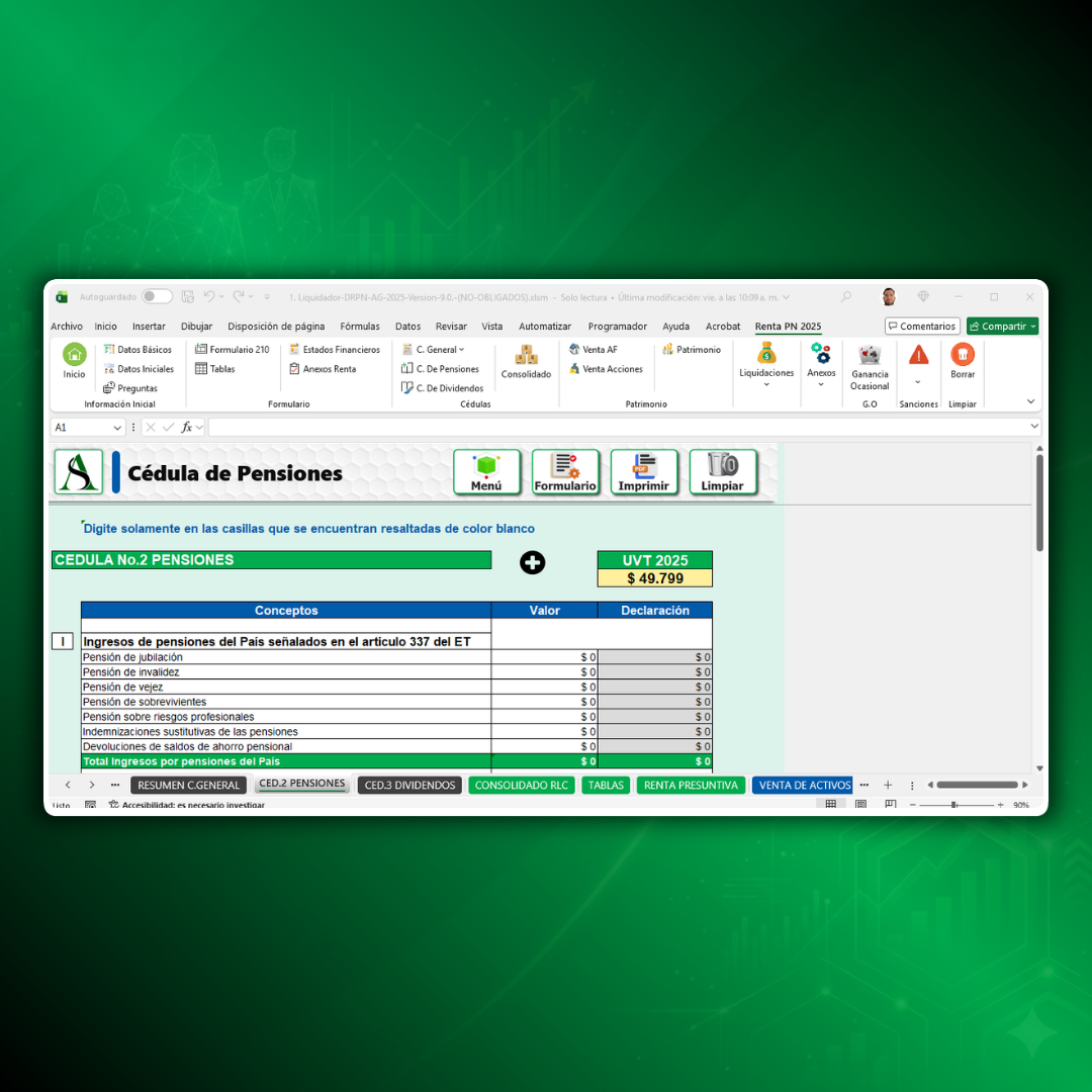 Cédula de Pensiones