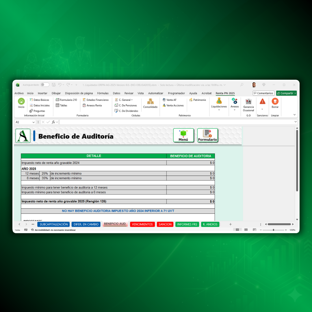 Beneficio de Auditoría