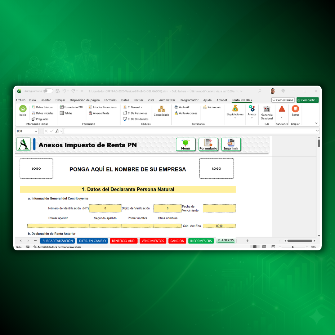 Anexos Impuesto Renta PN